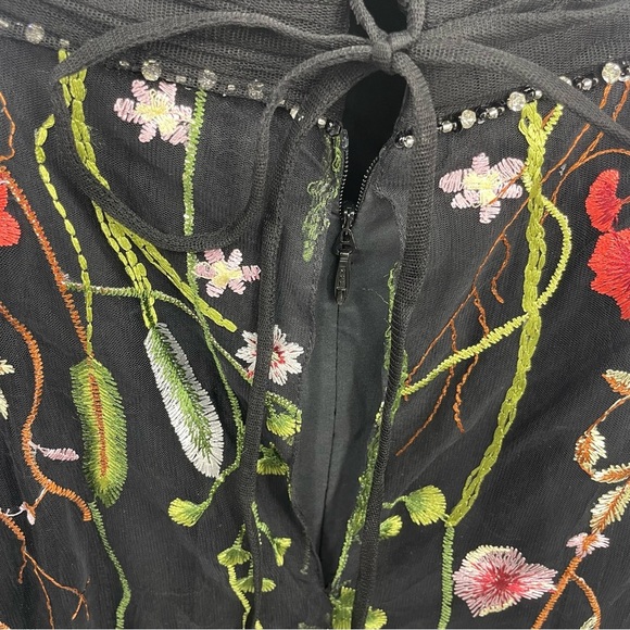 JJ’s house A-line Straight Floor-Length Tulle Prom Dresses floral Beading - Picture 7 of 10